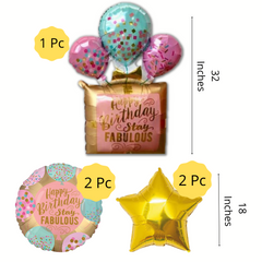 Happy Birthday Stay Fabulous DIY Balloon garland arch - 207/Pk