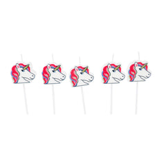 Unicorn  Candles - 5 / Pk
