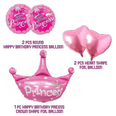 Happy Birthday Princess Balloon Bouquet - Pk / 5