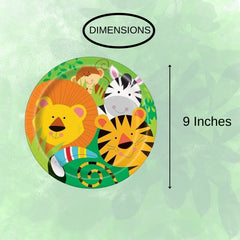 Jungle Animal Paper Plates- 20/pack