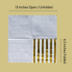 Gold Foil Paper Napkins 2 ply - 32/pack