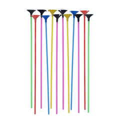 Balloon Sticks & Base Multicolor - 50 / Pack