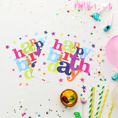 Happy Birthday print 2 ply Paper Napkins - Pk/40