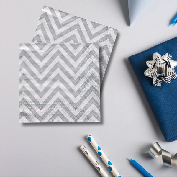 Chevron Print Paper Napkins - 40/pack