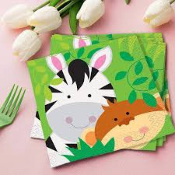 Jungle Animals Paper Napkins 2 ply - 40/ pack