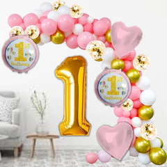 First Birthday Pink DIY Balloon garland arch - 207/Pk