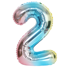 Giant number 2 Gradient Shaded Foil Balloon - 32 inches