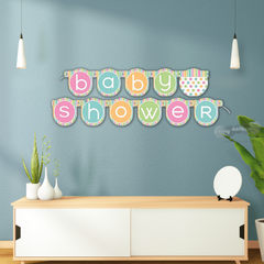 Cute Polka Dots Baby Shower Banner- 3 feet