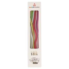 Twisty Curly Multicolour Metallic Tall Candles - 6 / Pk