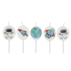 Space Astronaut Candles -5/ Pk