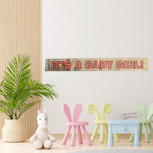 "Its A Baby Girl" Foil Banner