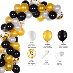 Black & Gold DIY Balloon garland arch - 167/Pk