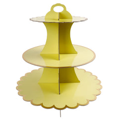 Gold Foil Scalloped Cupcake stand - 3 tier