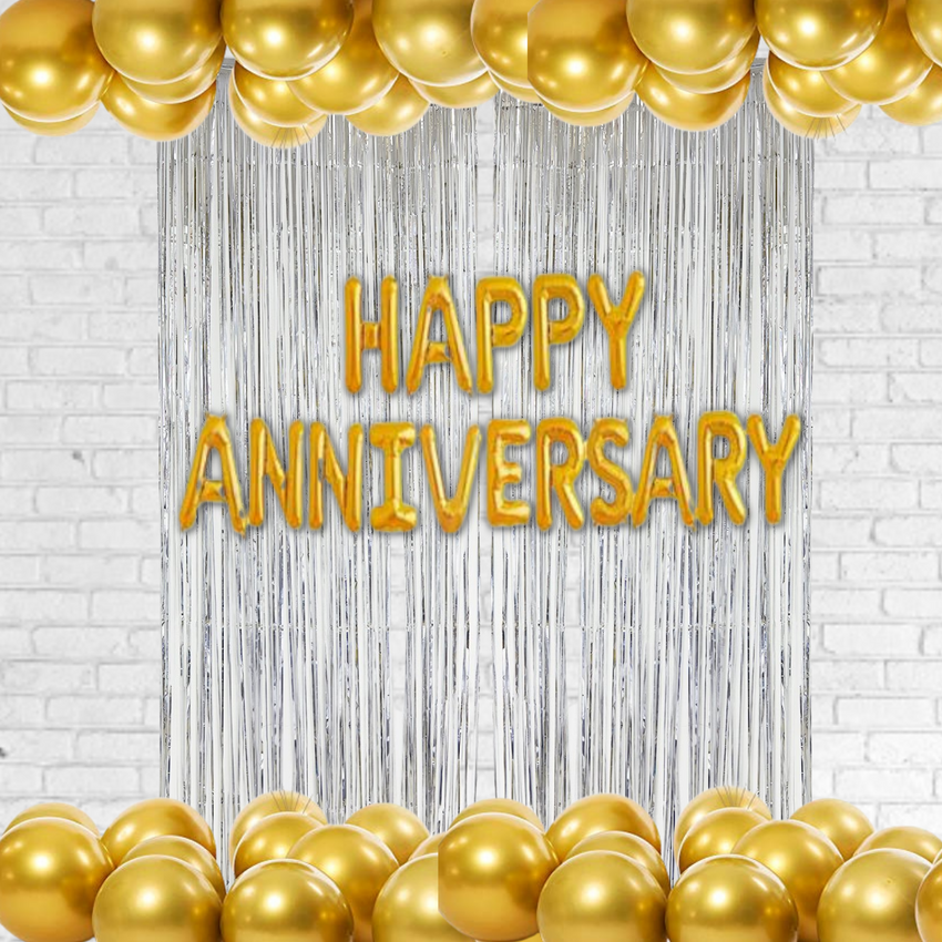Anniversary theme with Foil Balloons -Decorations | BookTheParty.in