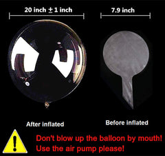 Bubble Bobo Balloons 18 in Transparent PVC Clear Balloons - 5 / Pk