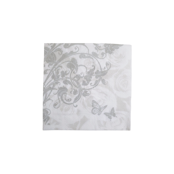 Wrapables Floral 2 Ply Paper Napkins (40 Count) for Wedding, Dinner Party, Tea Party, Decorative Decoupage Birds Blue