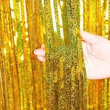 Holographic Fringe Shimmer Curtain 3ft x 6ft Each (Pack of 3)