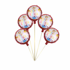 Circus Carnival Animals Birthday Foil Balloon - Pk / 5
