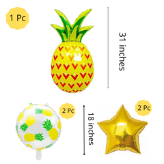 Fruity Pineapple Balloon Bouquet - Pk / 5