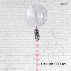 Helium Bobo Balloon with Confetti & Tassle Set - Pink