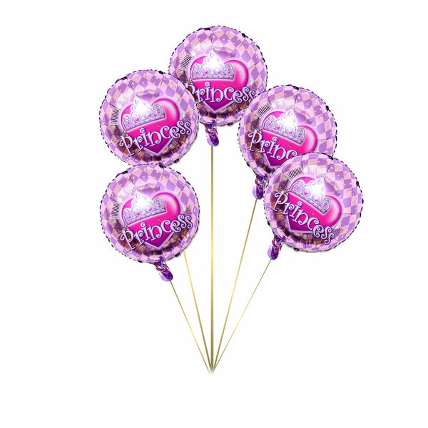 Princess Foil Balloon - Pk / 5