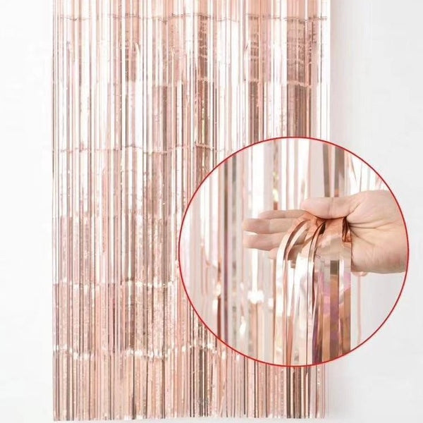 Holographic Fringe Shimmer Curtain 3ft x 6ft Each (Pack of 3)