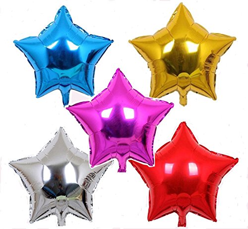 Multi color Star Shaped Foil Balloon