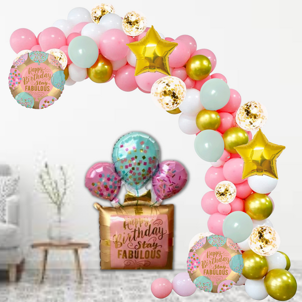 Happy Birthday Stay Fabulous DIY Balloon garland arch - 207/Pk