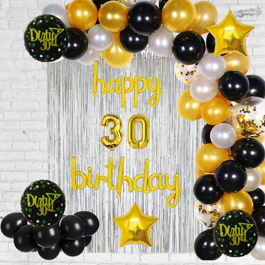 Dirty Thirty Happy 30 Birthday DIY Balloon garland arch - 218/Pk