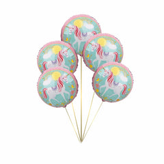 Unicorn Foil Balloon - Pk / 5